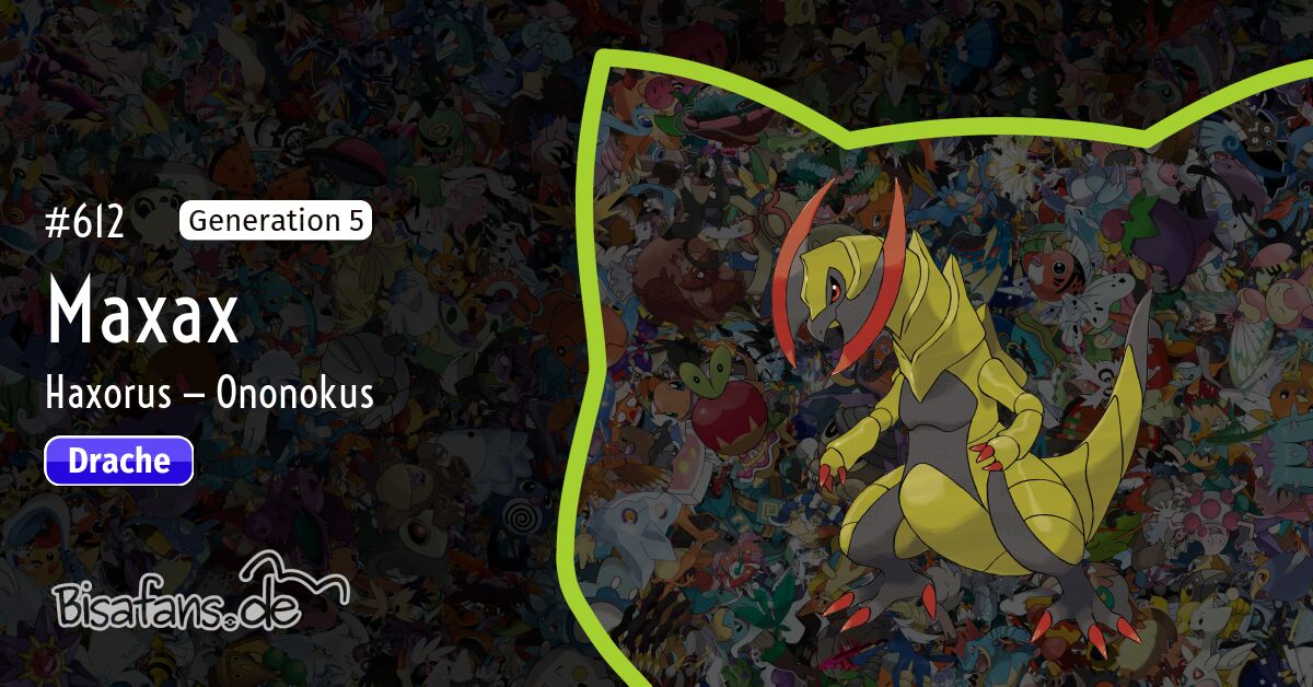 Maxax im Pokédex Bisafans de